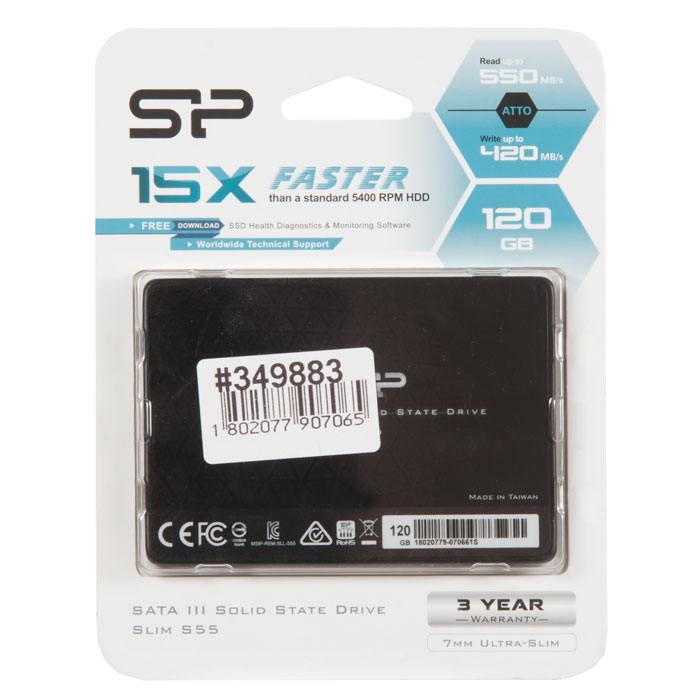 фотография твердотельного накопителя SSD SP120GBSS3S55S25 (сделана 07.09.2018) цена:  р.