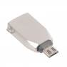фото переходник HOCO OTG UA10 Micro-USB, жемчужный никель