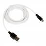 фото кабель USB HOCO X21 Plus Silicone для Type-C, 3.0А, длина 2.0м, белый