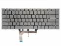 фото клавиатура для ноутбука MSI GF63, GF63 8RC, GF63 8RD серебристая с подсветкой