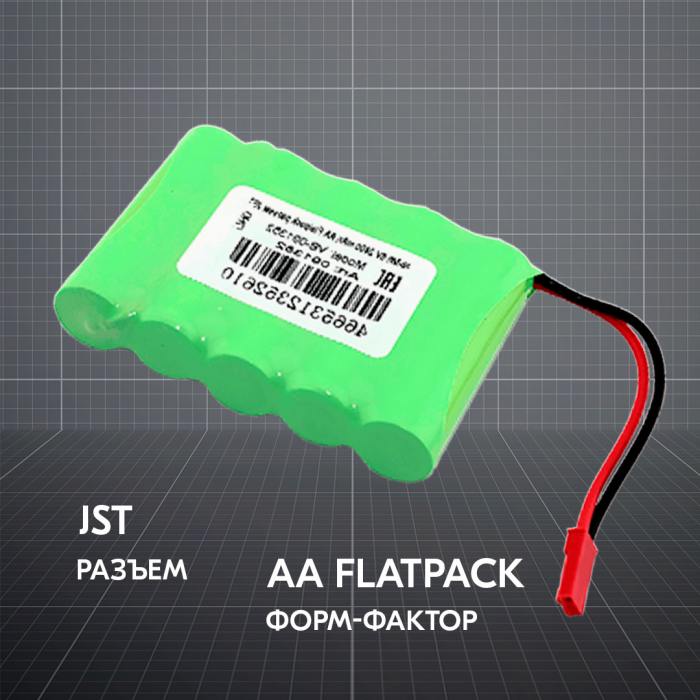фотография аккумулятор Ni-Mh 6V 2400 mAh AA Flatpack разъем JST (сделана 09.04.2024) цена: 615 р.