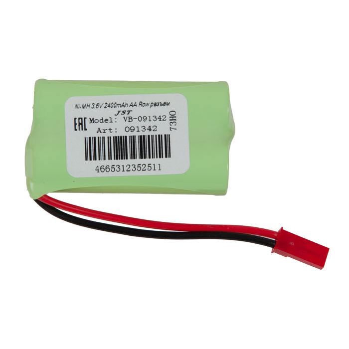 фотография аккумулятор Ni-MH 3.6V 2400mAh AA Row разъем JST (сделана 10.04.2024) цена: 500 р.