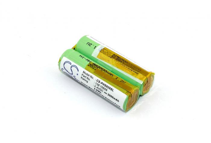 фотография аккумулятор CS-PHS920SL для электробритвы Philips HQ6828XL 2,4V 2000mAh Ni-MH (сделана 18.03.2024) цена: 786 р.