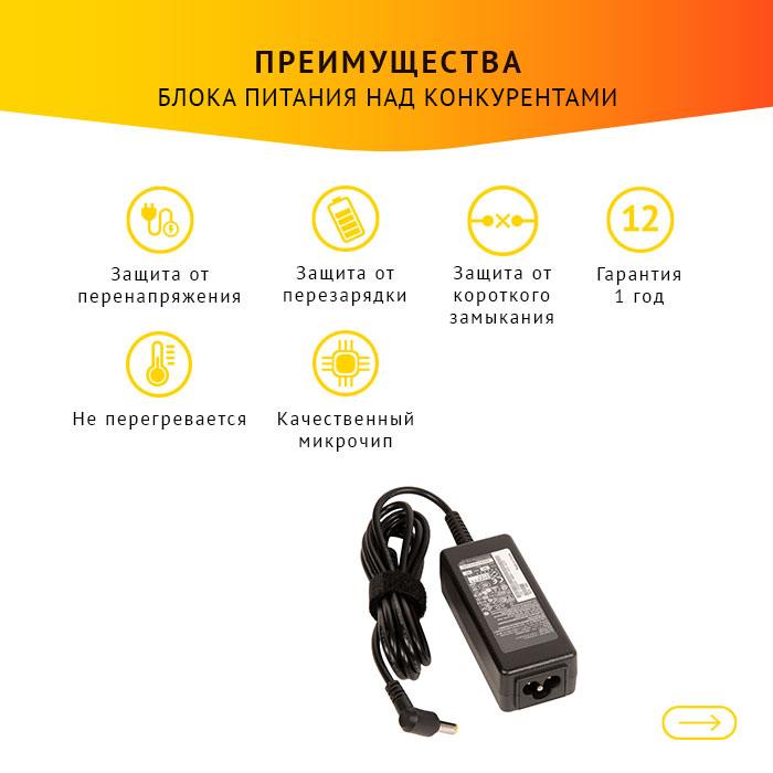 фотография блока питания для ноутбука EXA0801XA (сделана 24.01.2022) цена: 690 р.