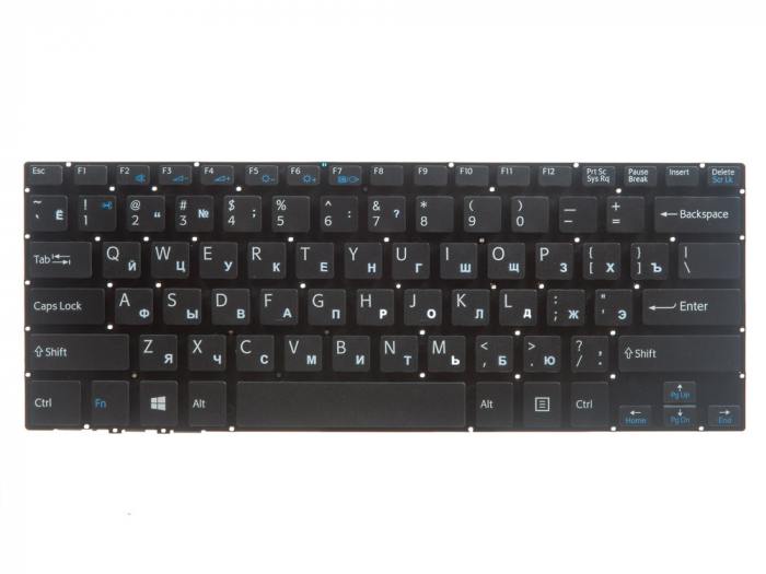148766061 клавиатура для ноутбука Sony Vaio VPC-Z, черная без рамки, без подсветки, гор. Enter в Волгограде