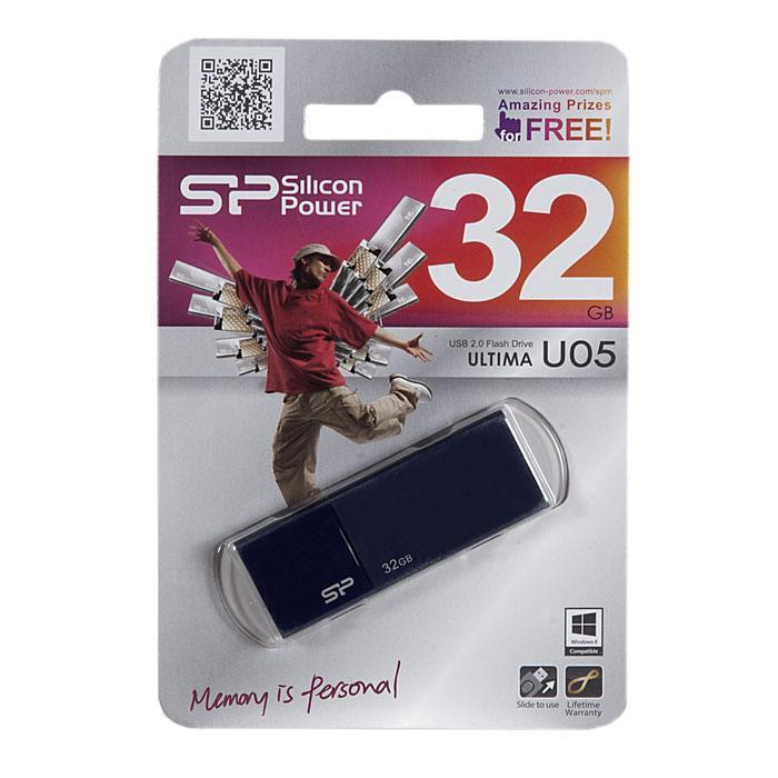 SP032GBUF2U05V1D Флеш Диск Silicon Power 32Gb U05 SP032GBUF2U05V1D мет ...