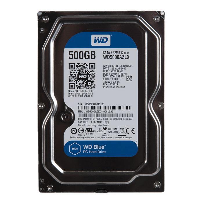 Wd blue 500 гб. Wd5000azlx SATA 6 GB/S. Western Digital WD Blue 500 ГБ wd5000azlx. WDC wd5000azlx-60k2ta0. Женский диск SATA-3 500gb WD Blue 7200rpm cwd500azlx cache 32 MB.