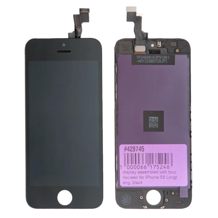 Дисплей для телефона iPhone 5 в сборе Черный - AAA (orig LCD)