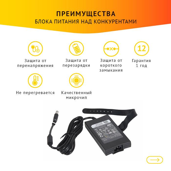 фотография блока питания для ноутбука Dell 5050-0486 (сделана 16.12.2021) цена: 1250 р.