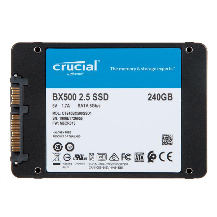 фотография твердотельного накопителя SSD CT240BX500SSD1 (сделана 23.04.2019) цена: 1790 р.