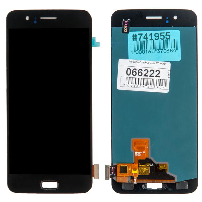 OnePlus 5 дисплей в сборе с тачскрином для OnePlus 5 OLED, черный в Самаре