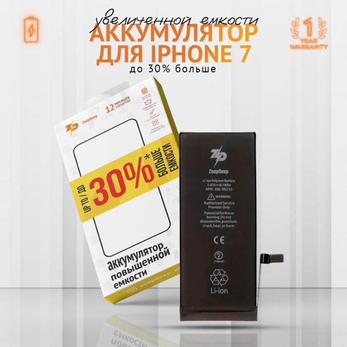 фотография аккумулятора iPhone 7 (сделана 23.09.2023) цена: 720 р.