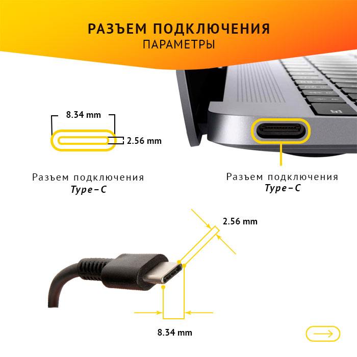 фотография блока питания для ноутбука HP 830 13" G9 (5P786EA) (сделана 22.11.2021) цена: 1750 р.