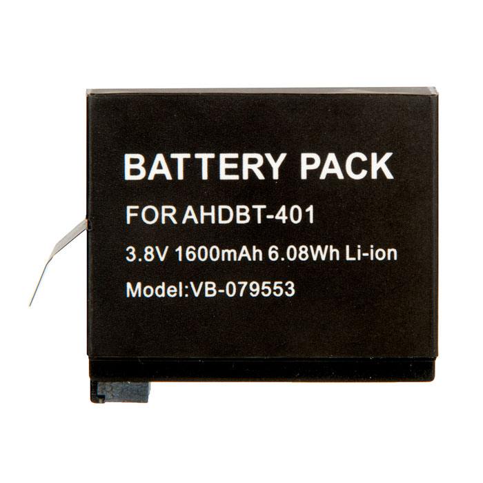 фотография аккумуляторная батарея для видеокамеры GoPro HD HERO4 (AHDBT-401) 3,8V 1600mAh (сделана 08.12.2022) цена: 588 р.