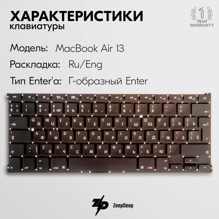 фотография клавиатуры A1369 angular enter RUS (сделана 29.07.2022) цена: 1325 р.