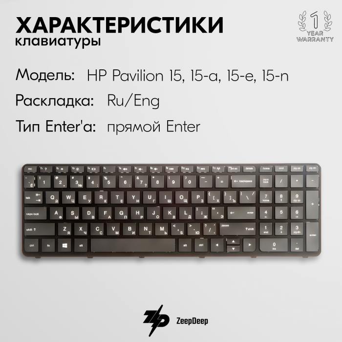 фотография клавиатуры для ноутбука HP Pavilion 15-e004sr (сделана 05.04.2024) цена: 590 р.
