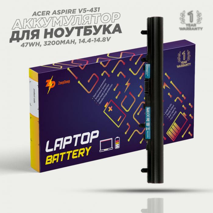 фотография аккумулятора для ноутбука Acer Aspire V5-431 (сделана 06.10.2023) цена: 2850 р.