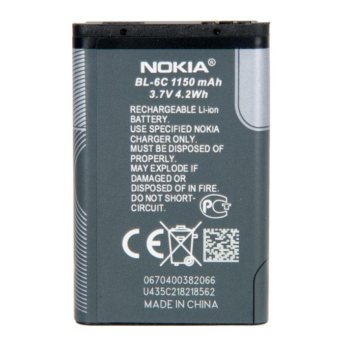 фотография аккумулятора NOKIA BL-6C (сделана 10.01.2023) цена: 215 р.