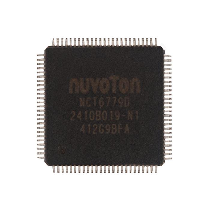 фотография мультиконтроллер NCT6779D QFP-128 с разбора (сделана 09.10.2023) цена: 195 р.