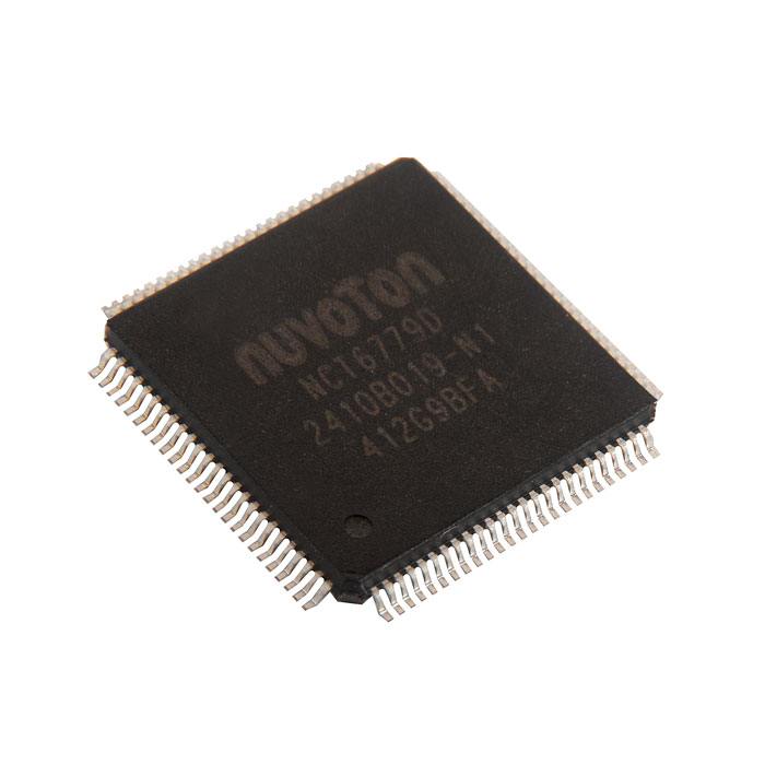 фотография мультиконтроллер NCT6779D QFP-128 с разбора (сделана 09.10.2023) цена: 195 р.