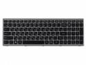 фото клавиатура для ноутбука Lenovo для IdeaPad P500, Z500, черные кнопки, серая (серебристая) рамка, гор. Enter