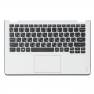 фото клавиатура для ноутбука Lenovo Yoga 3-11 с топкейсом, белая панель, черные клавиши