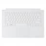 фото клавиатура для ноутбука Samsung 915S3 с топкейсом, белая панель, белые клавиши
