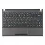 фото клавиатура для ноутбука Asus Eee PC X101 с топкейсом, черная панель, черные клавиши