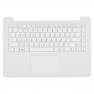 фото клавиатура для ноутбука Asus E402MA-2A с топкейсом, белый с тачпадом (с разбора)