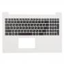 фото клавиатура для ноутбука Asus X553MA-1G с топкейсом, белая панель, черные кнопки