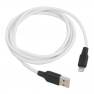 фото кабель USB HOCO X21 Silicone для Lightning, 2.0А, длина 1.0м, белый,  б/у
