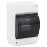 фото щит ЩРн-П-4 IP30 пластиковый белый прозрачная дверь КМПн 2/4 IEK MKP42-N-04-30-12