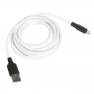 фото кабель USB HOCO X21 Plus Silicone для Micro USB, 2.4А, длина 2.0м, белый
