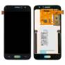 фото дисплей в сборе с тачскрином для Samsung Galaxy J1 (SM-J120F) черный (2016) оригинал скол и царапина на стекле