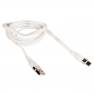 фото кабель USB HOCO U72 Forest Silicone для Type-C, 3A, длина 1.2м, белый