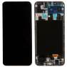 фото дисплей в сборе с тачскрином и передней панелью (модуль) для Samsung Galaxy A20 SM-A205F Super Amoled, черный