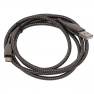 фото кабель USB HOCO U56 Metal armor USB - MicroUSB, 2.4А, 1.2 м, серый металлик