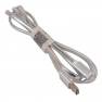 фото кабель USB HOCO UPL12 Metal Jelly Knitted  USB - Lightning, 2.1А, 1.2 м, серебряный