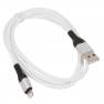 фото кабель USB HOCO X72 Creator silicone для Lightning, 2.4А, длина 1.0м, белый (повреждена упаковка)