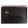 фото топкейс с клавиатурой для ноутбука Asus ROG STRIX G731GT, G731GV,G731GU, G731GW с RGB подсветкой, с тачпадом, цвет чёрный  с разбора