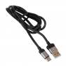 фото кабель USB BOROFONE BX28 Dignity USB - Type-C, 3A, 1 м, серый металлик