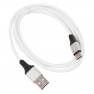 фото кабель USB HOCO X86 Spear silicone USB - Type-C, 3A, 1 м, белый